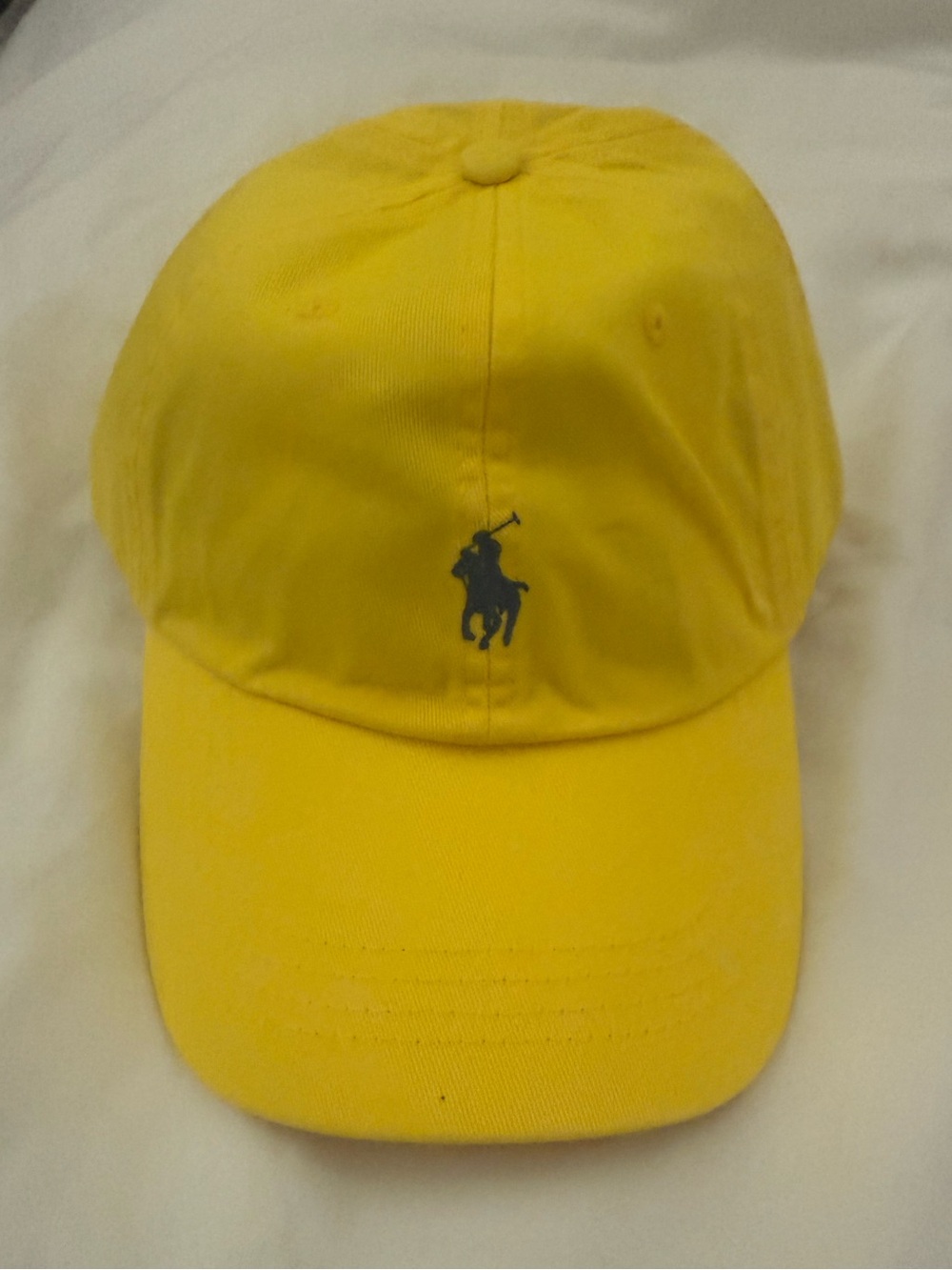 Polo by Ralph Lauren Kids Yellow Baseball Cap with Navy Pony